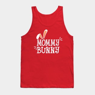 Simple and Cute Mommy Bunny Easter Typography Tank Top